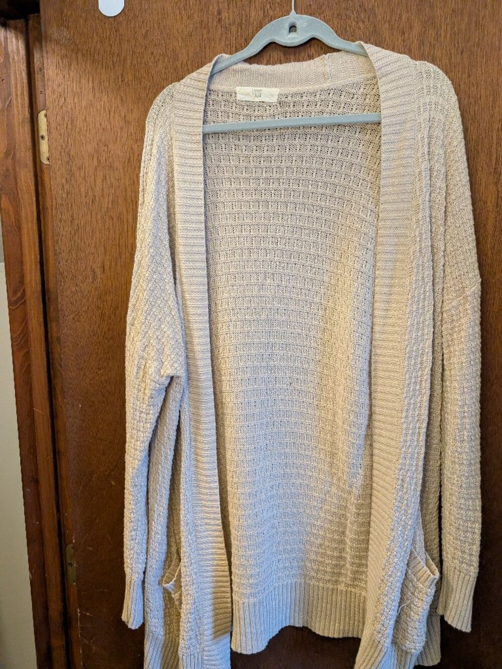 Women's Pink Gabriella Crochet Knit Cardigan, XXL, Beige